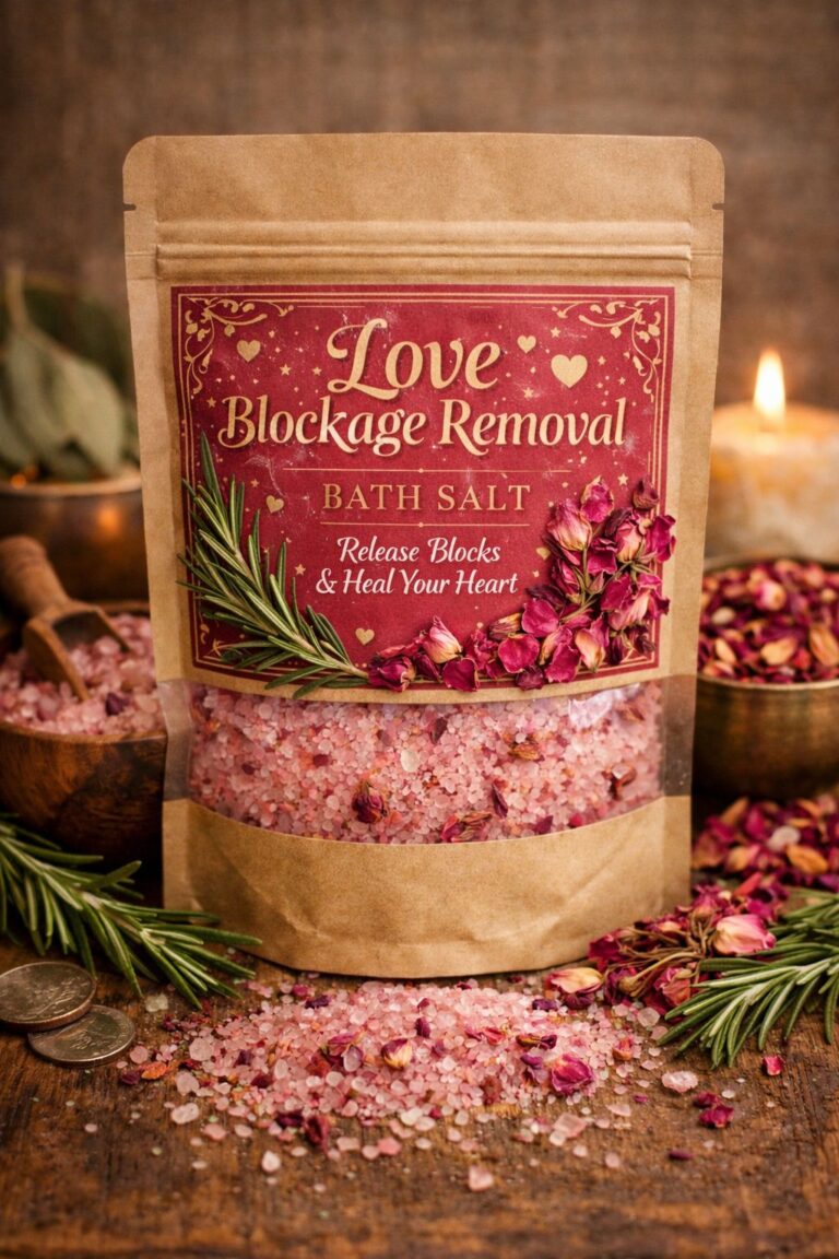 Love Blockage Removal Bath Salt - Heart Chakra Cleansing & Love Energy Ritual